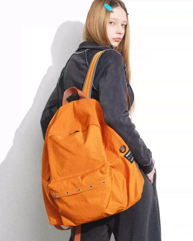 Momogigi Water-Resistant Crinkled Nylon Outdoor Backpack
