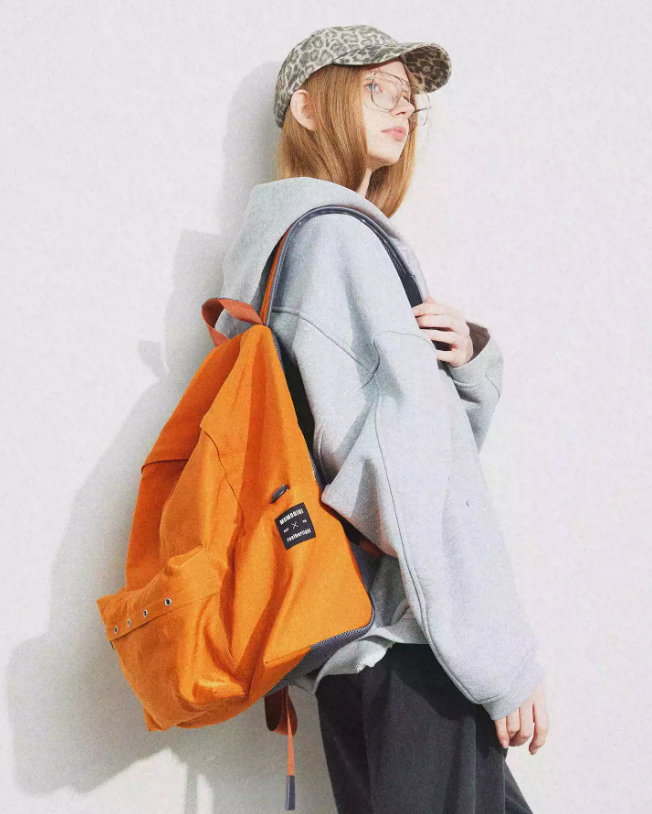Momogigi Water-Resistant Crinkled Nylon Outdoor Backpack