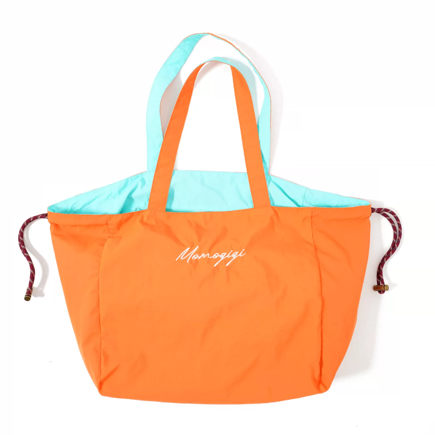 Momogigi Vintage Contrast Nylon Reversible Tote Bag