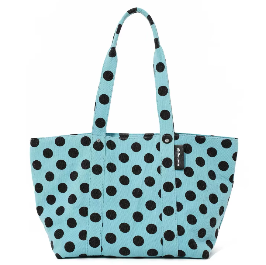 Momogigi Vintage Washed Polka Dot Canvas Tote Bag