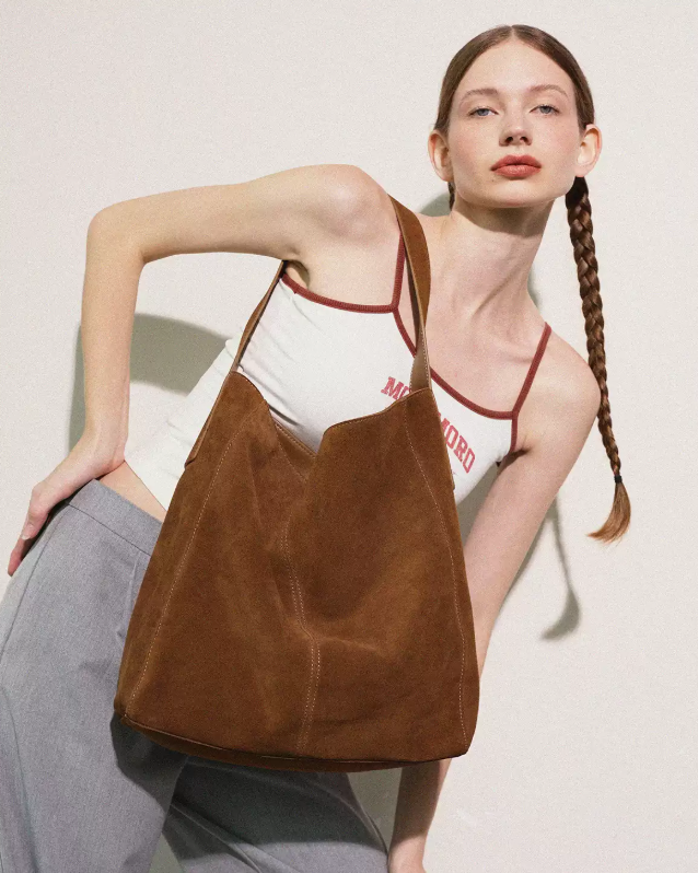 Momogigi Vintage Nubuck Leather Tote Bag