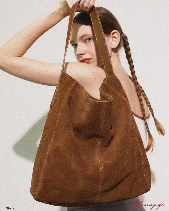 Momogigi Vintage Nubuck Leather Tote Bag