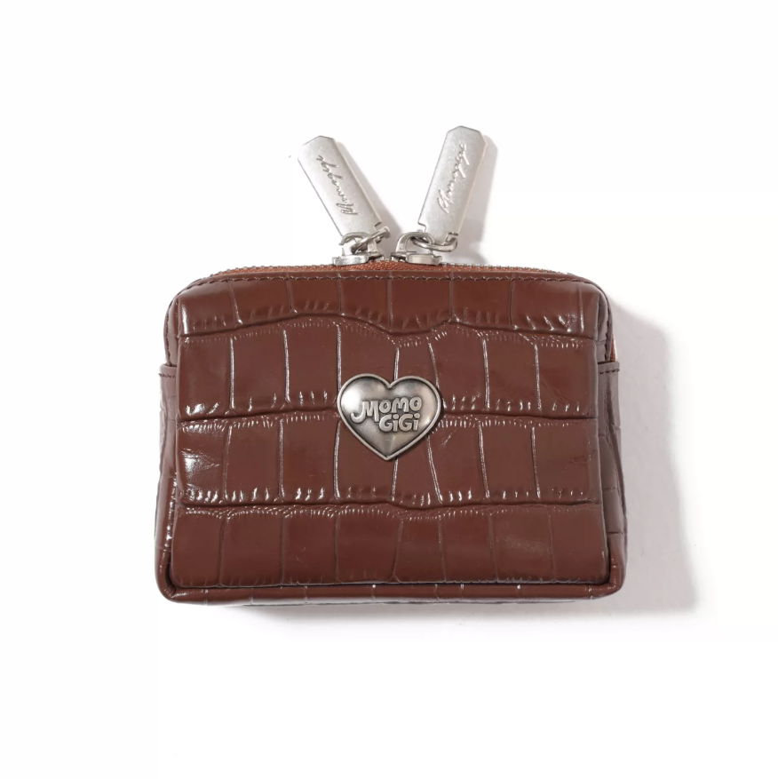 Momogigi Vintage Croc-Embossed Card Holder