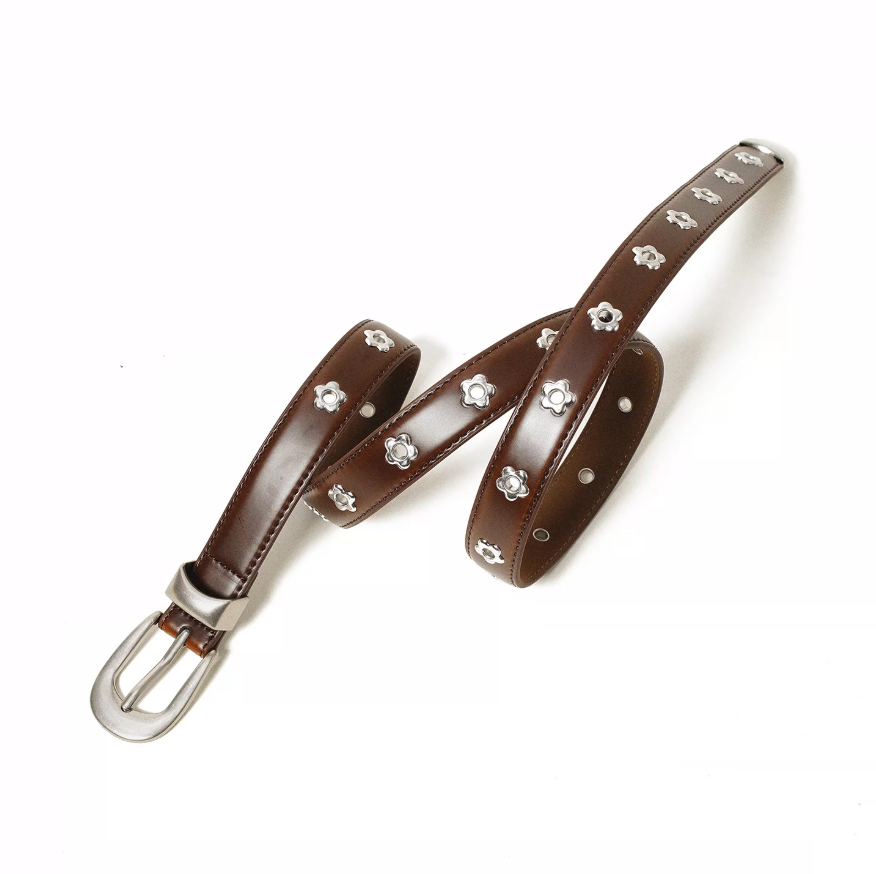 Momogigi Two-Tone Distressed Leather Belt