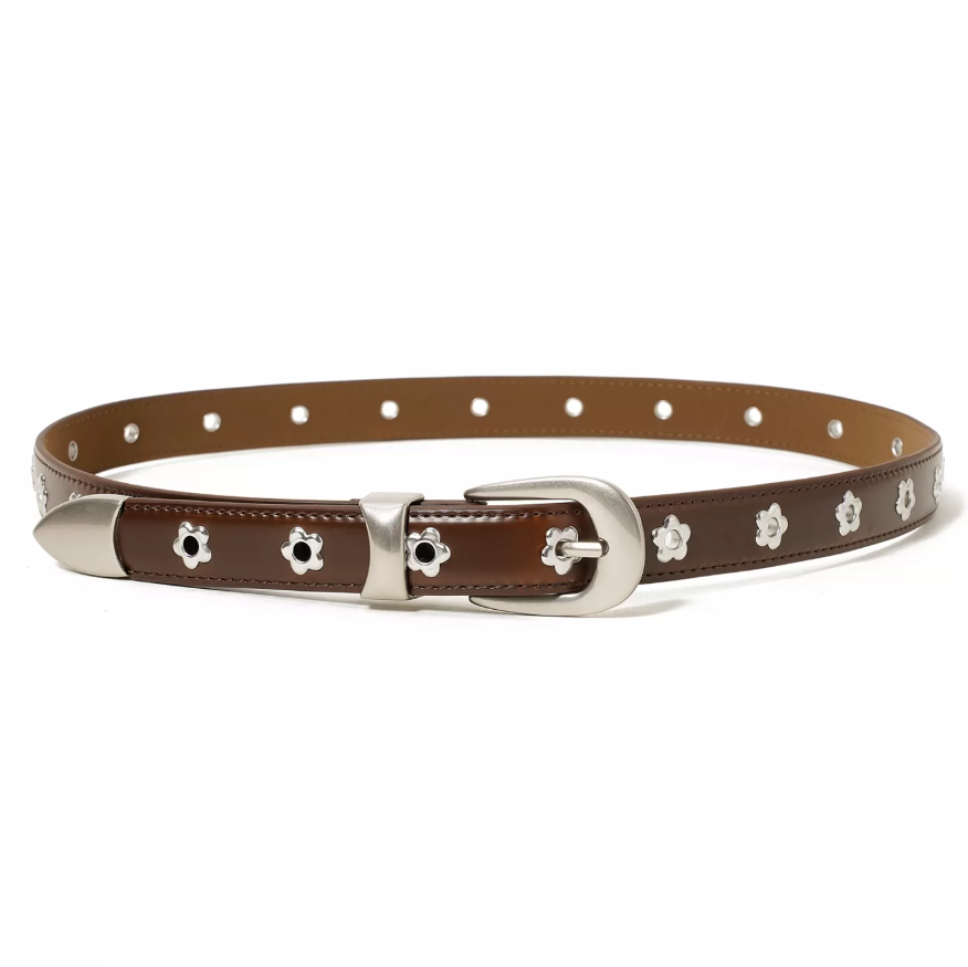 Momogigi Two-Tone Distressed Leather Belt