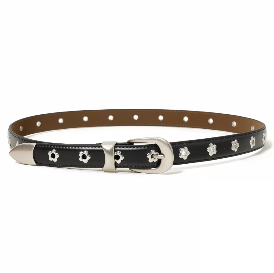 Momogigi Two-Tone Distressed Leather Belt