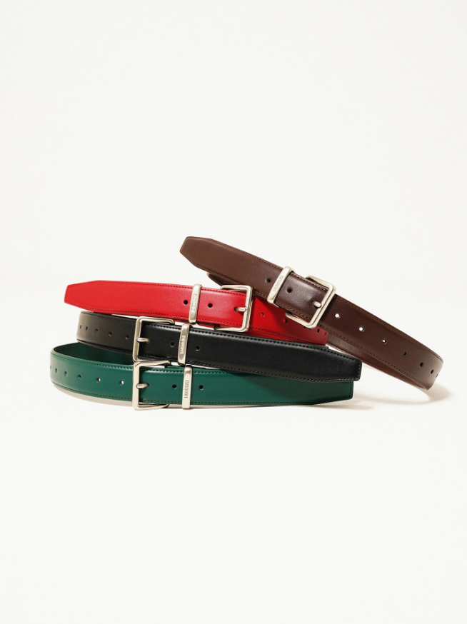 Momogigi Vintage Soft Leather Pin Buckle Belt