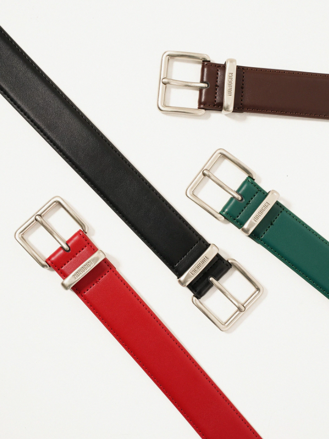 Momogigi Vintage Soft Leather Pin Buckle Belt