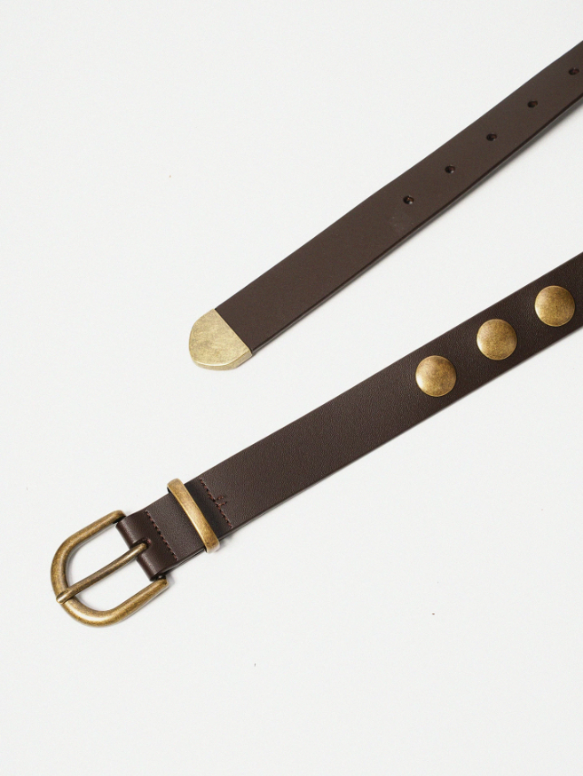 Momogigi Unisex Studded Punk Leather Belt
