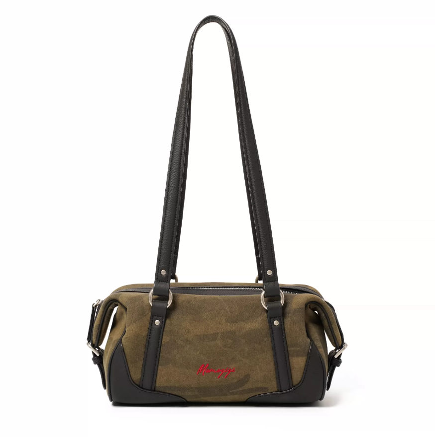 Momogigi Vintage Washed Camo Canvas Underarm Bag